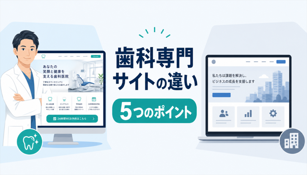 歯医者専門ホームページ制作とは？一般的なHP制作との5つの違い