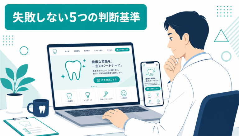 歯医者ホームページ失敗しない5つの判断基準