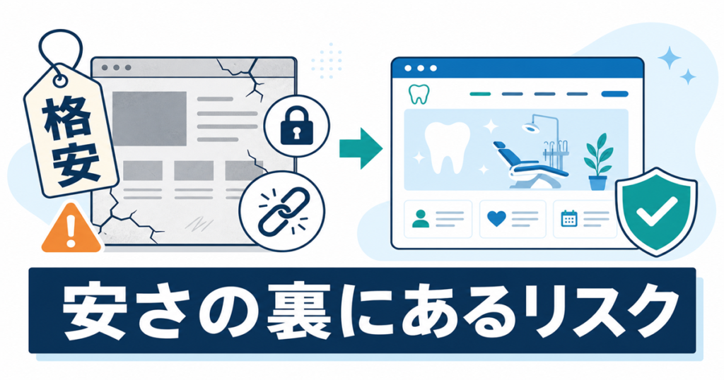 歯医者のホームページを格安で依頼する前に知っておきたい注意点と、安さの裏にあるリスク